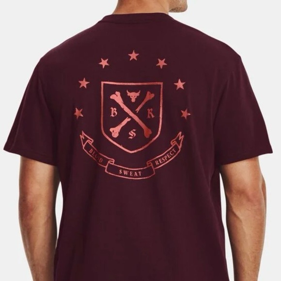 Men's Project Rock Crest Heavyweight Short Sleeve - Picture 2 of 7